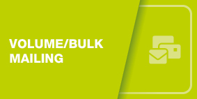 Button in green with an icon for Volume and Bulk mailing