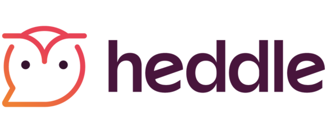 Heddle logo featuring an outline of an owl and the company name.