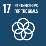 An image of six overlapping circles forming a flower representing Sustainable Development Goal 17 Partnerships for the Goals