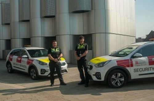 Security Officers with cars