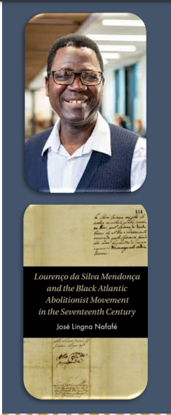 Dr José Lingna Nafafé and his book cover
