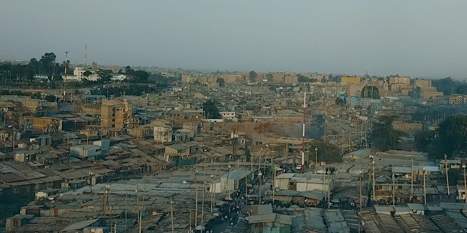 A view of rooftops in Nairobi taken from the film 'Far Away From Home' by Koch Films