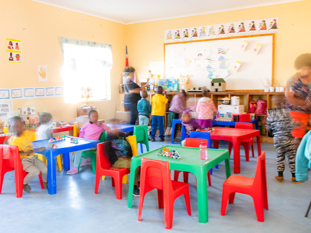 A busy classroom in a Nambian school
