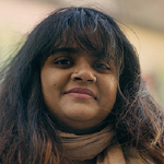 Portrait shot of student, Lalitha.