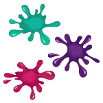 Paint splats