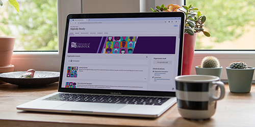 Laptop showing the Digitally Ready course