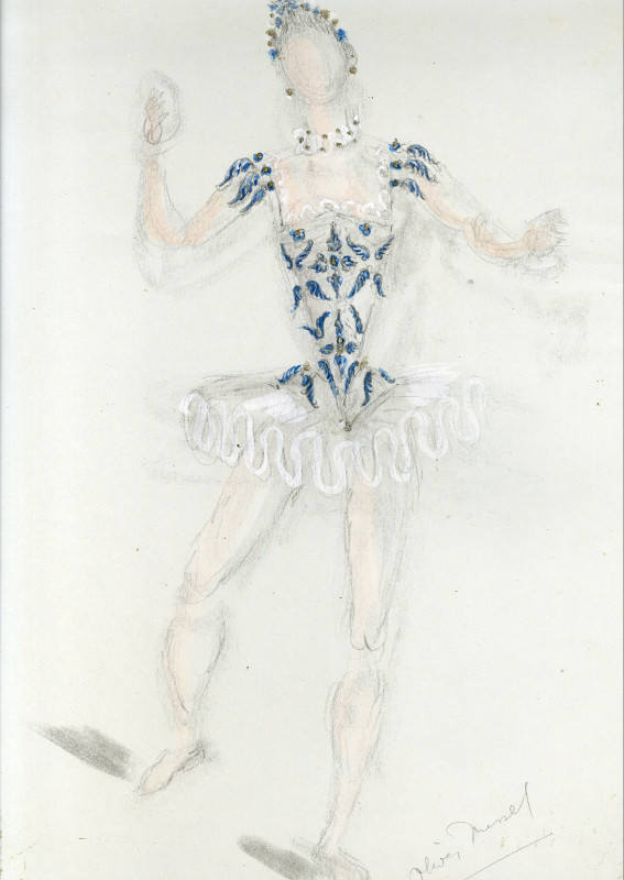 Oliver Messel's bluebird dress design