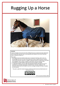 Rugging Up a Horse booklet cover