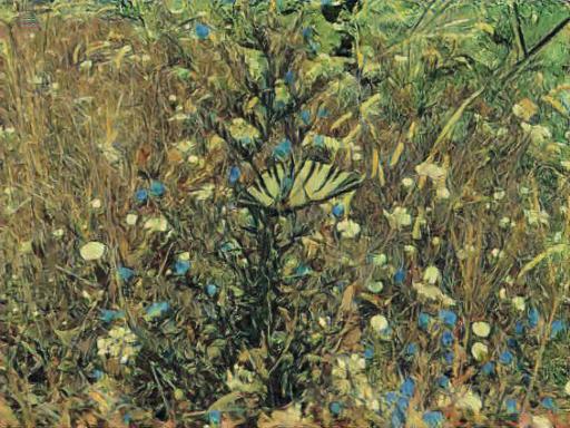 Painting and curating with AI - VanGogh Butterfly